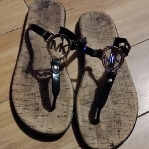 Michael Kors Black and Brown Sandals
